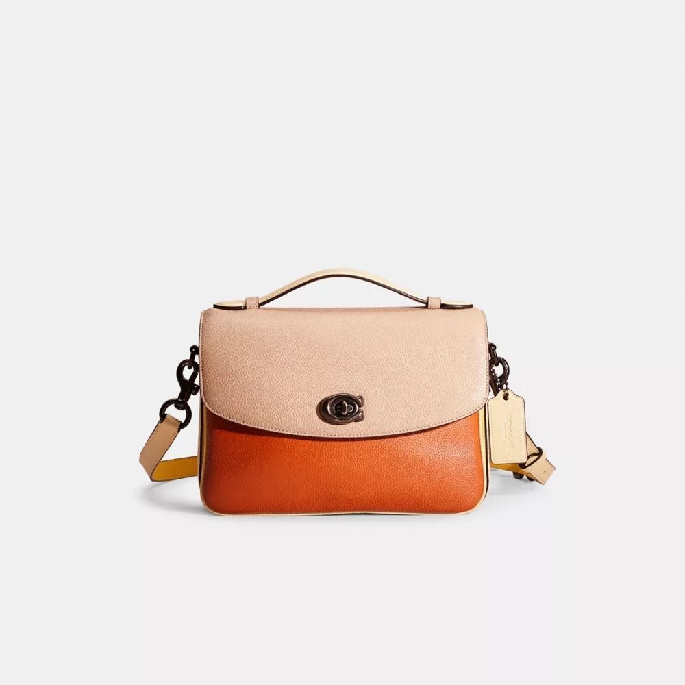 Coach RARE Cassie Crossbody Bag Womens Ginger Multi Colorblock 69524